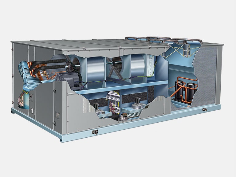 Packaged rooftop HVAC unit