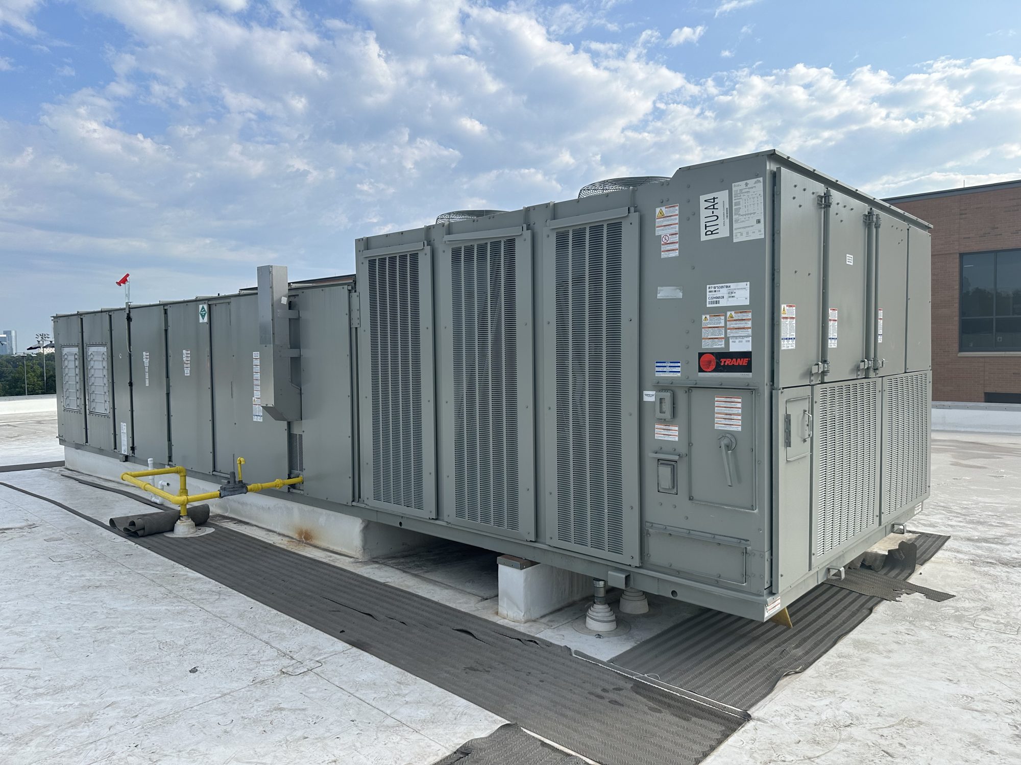 Trane rooftop unit RTU-A4 installed by Commercial Tech